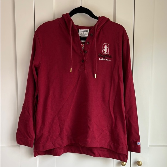 Champion Stanford Cardinal Red Hoodie with buttons | Medium - Picture 1 of 3